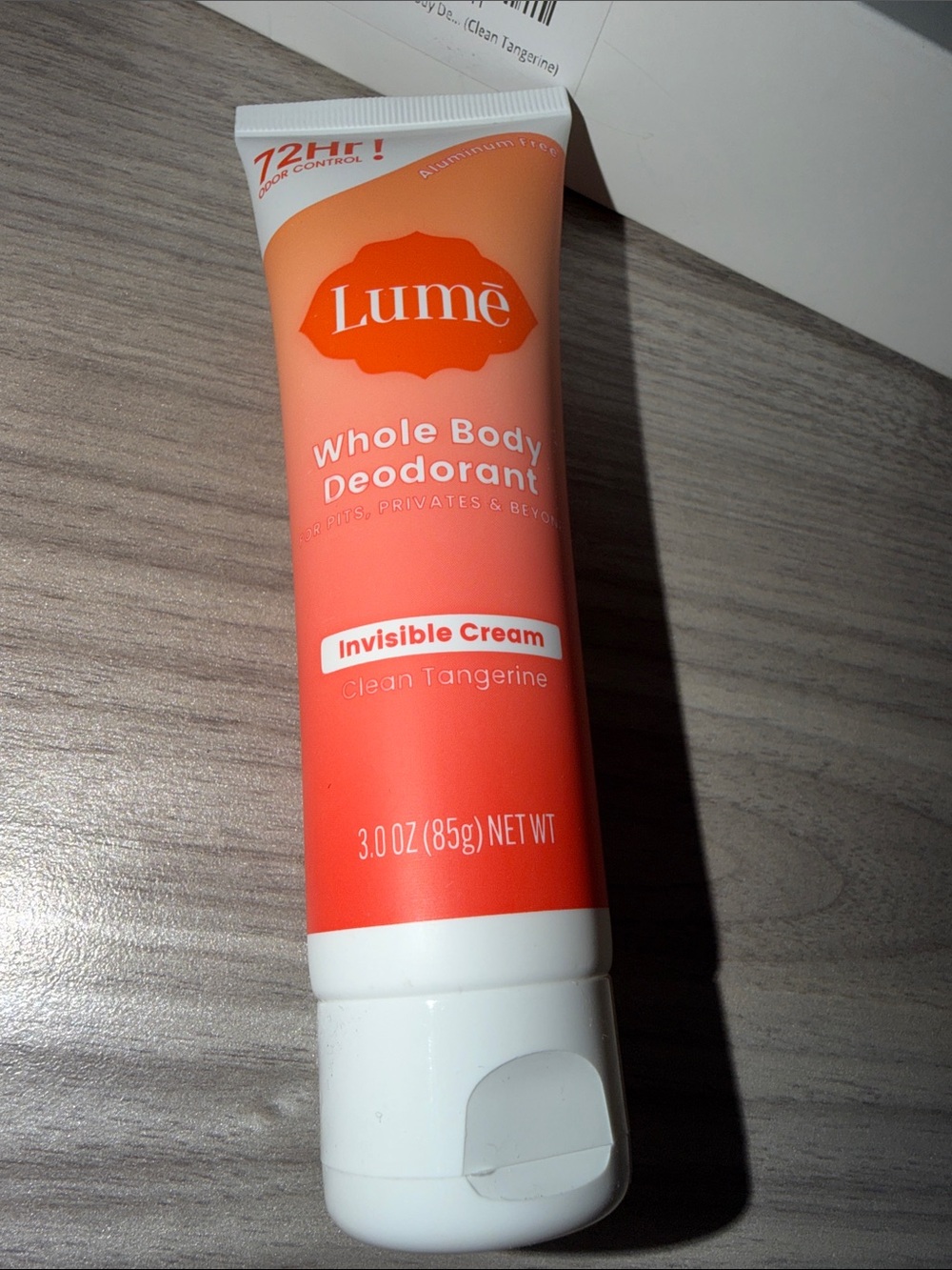 Lumē Whole Body Deodorant Invisible Cream - New and Sealed 3.0 Oz.
